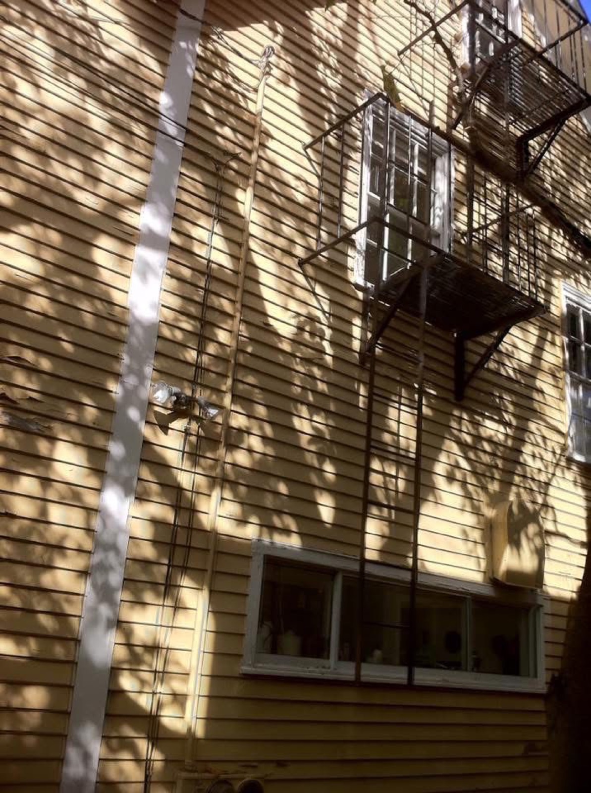 Exterior siding and trim being prepared for painting